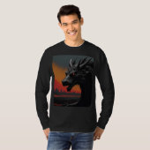 T-shirt Dragon Noir : Art Rétro Exclusif (Devant entier)