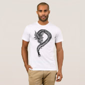 T-shirt Dragon noir et blanc (Devant entier)