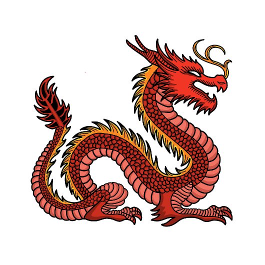 T-Shirt Dragon Orange