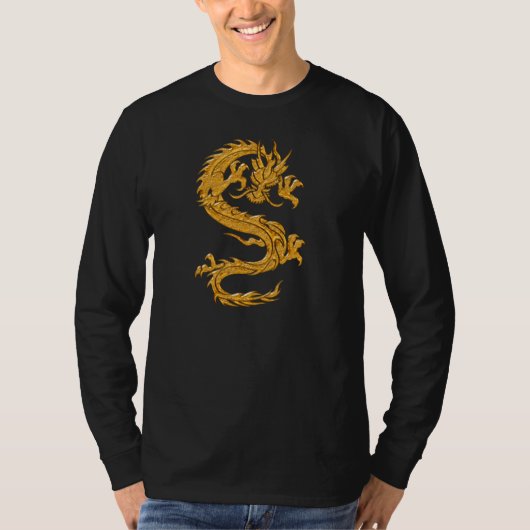 T-shirt Dragon oriental d'or 04 (Devant)