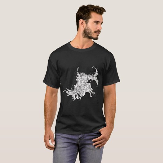 T-shirt Dragon Oriental Fierce (Devant entier)
