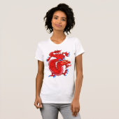 T-shirt Dragon Oriental Rouge (Devant entier)
