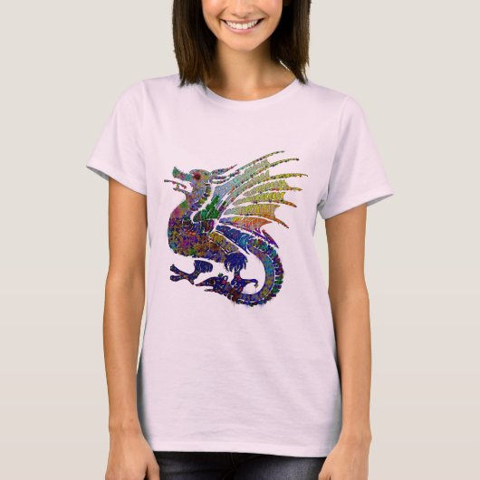 T-shirt Dragon orné de bijoux (Devant)