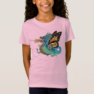 T-Shirt Dragon papillon monarque à respiration par le feu