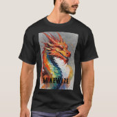T-shirt Dragon peint (Devant)
