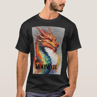 T-shirt Dragon peint