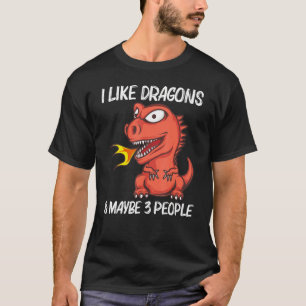T-shirt Dragon Pour Hommes Femmes Incendie Respiration Cré