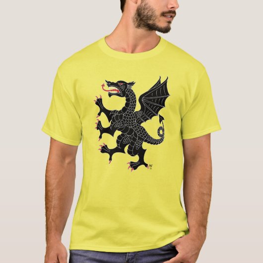 T-shirt Dragon rampant de sable (Devant)