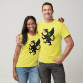 T-shirt Dragon rampant de sable (Unisexe)