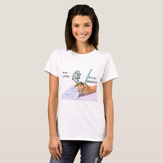 T-shirt Dragon regarde ABC (Devant entier)