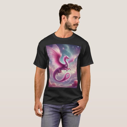 T-shirt Dragon rose (Devant entier)