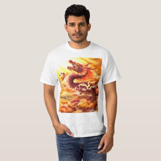 T-shirt Dragon Rouge (Devant entier)