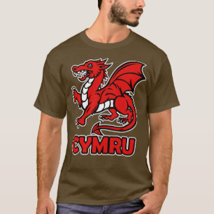 T-shirt Dragon rouge celtique Pays de Galles pour les Gall