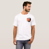 T-shirt Dragon rouge de Yin-yang (Devant entier)