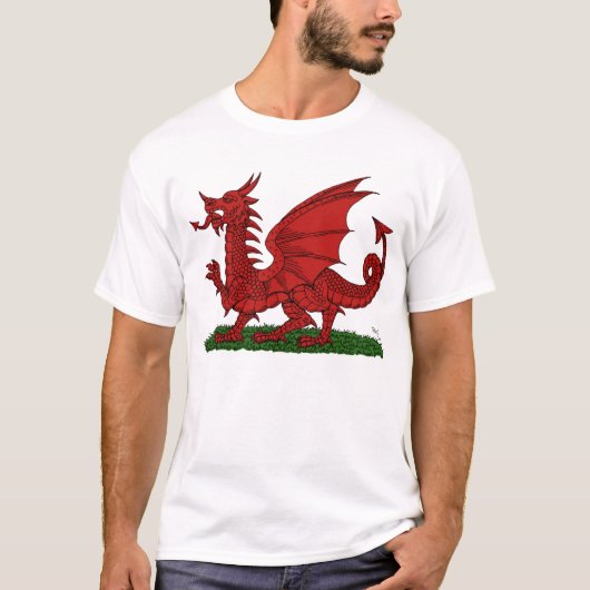 T-shirt Dragon rouge du Pays de Galles (Devant)