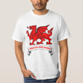T-shirt Dragon Rouge Gallois Avec Slogan (Devant)