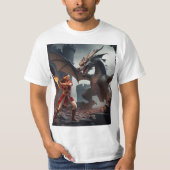 T-shirt Dragon’s Bane : Chevalier dans les ruines (Devant)