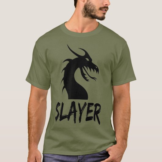 T-shirt Dragon Slayer RPG Role Playing Game Gamer Gaming (Devant)