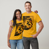 T-shirt Dragon Smoke Silhouette Or/Chemise Jaune (Unisexe)