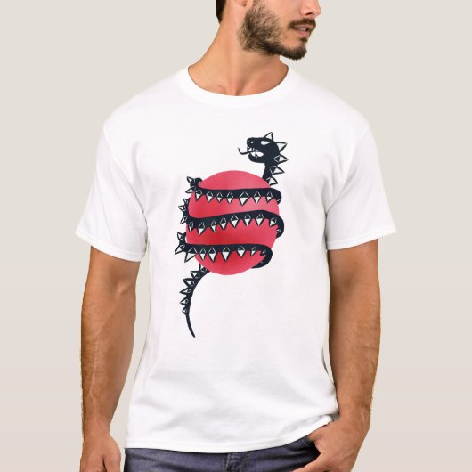 T-shirt Dragon Snake Goth (Devant)