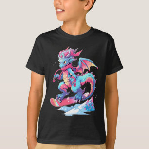T-shirt Dragon Snowboard Snowboard Snowboardeur Hiver