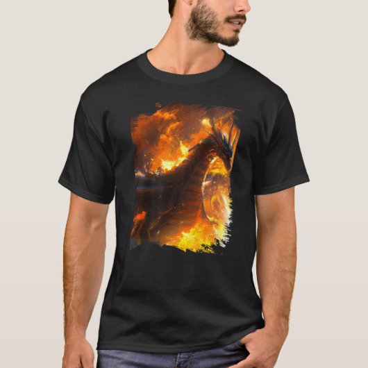 T-shirt Dragon spatial Respiration Fire (Devant)