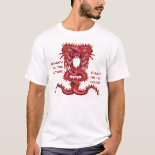 T-shirt Dragon sur l'extérieur, câlin sur l'intérieur