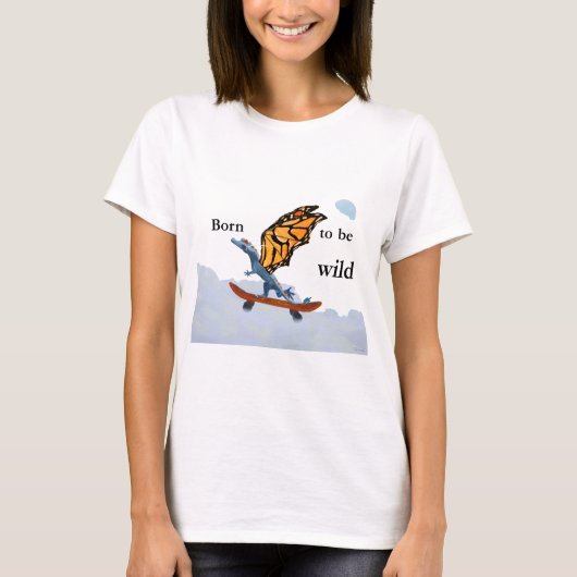 T-shirt Dragon sur skateboard (Devant)
