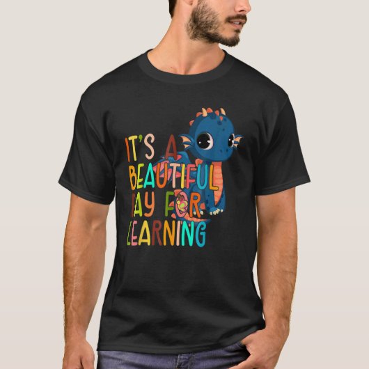 T-shirt Dragon Teacher Étudiant Son Beau Jour Pour Apprend (Devant)