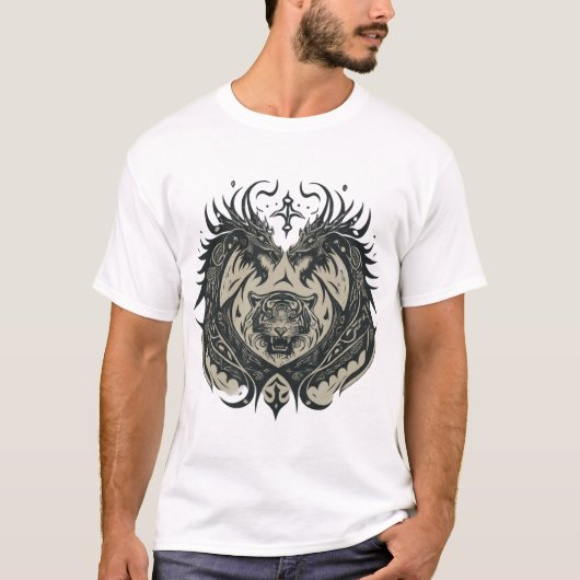 T-shirt Dragon Tiger Clash (Devant)
