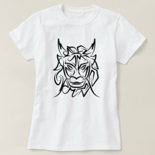 T-shirt Dragon tribal noir et blanc