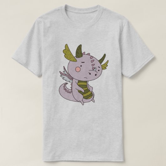 T-shirt Dragon triste (Design devant)