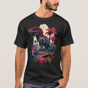 T-shirt Dragon Tropical Botanique Dinosaure Île Préhistori