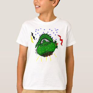 T-shirt Dragon Vaisseau Spatial Étoiles Éclairs
