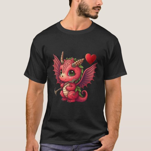 T-shirt Dragon Valentine's Day Dragons Dragon Dragon 1 (Devant)