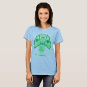 T-shirt Dragon Vert Avec Trèfles (Devant entier)