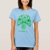 T-shirt Dragon Vert Avec Trèfles (Devant)