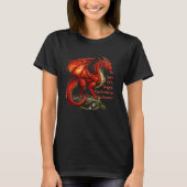 T-shirt Dragon vert rouge, l'esprit peut résider en tout (Devant)