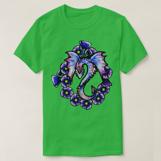 T-shirt Dragon violet (Design devant)