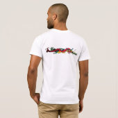 T-shirt Dragon volant chinois Iridescente - emblème de cha (Dos entier)