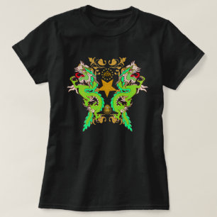 T-shirt Dragon volant Gilded Floral Star