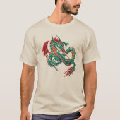 T-shirt Dragon volant vert (Devant)
