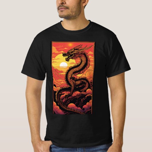 T-shirt Dragon Whimsical Dreams-Mystical Tee Collection (Devant)