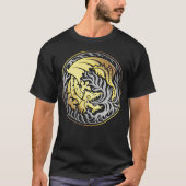 T-shirt Dragoncircle - Or et Chrome (Devant)