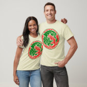 T-shirt Dragoncircle - Vert avec feu rouge (Unisexe)