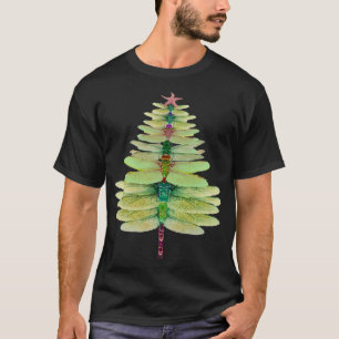 T-shirt Dragonfly Christmas Tree Funny Dragonfly Lovers Xm