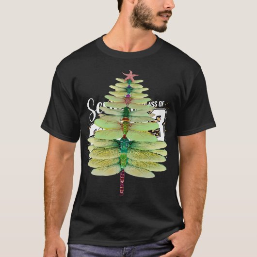 T-shirt Dragonfly Christmas Tree Funny Dragonfly Lovers Xm (Devant)