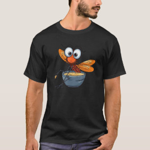 T-shirt dragonfly d'alerte amusante prise main dans la sou