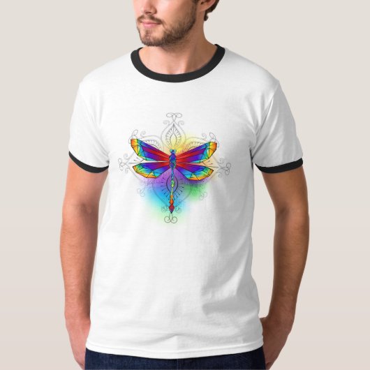 T-shirt Dragonfly en arc-en-ciel (Devant)
