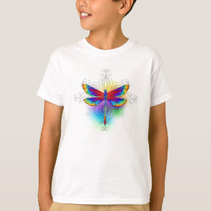 T-shirt Dragonfly en arc-en-ciel